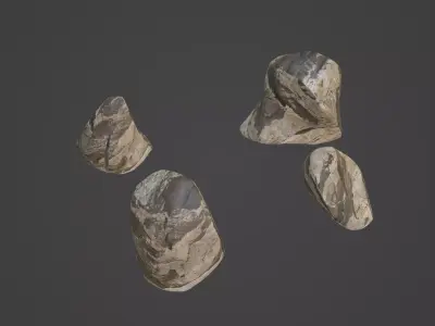 Rock Stone Low-poly 3D model order