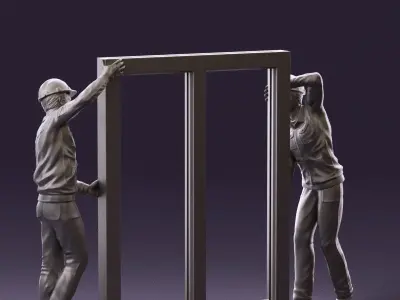 builders with window 1090 3D Print Ready 3D print model