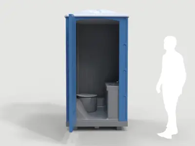 Single Portable Toilet 3D model