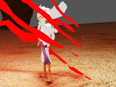 luffy gear 5 Low-poly 3D model