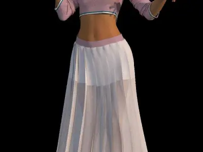 Sari summer set 3D model