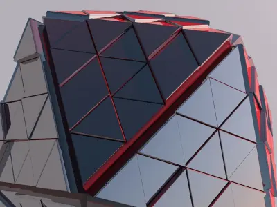 Sci Fi Platonic Shape Triangle Low-poly 3D model 2019 3D model