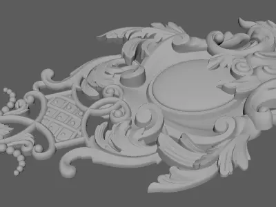 dekor ornate wall plaque 3D model