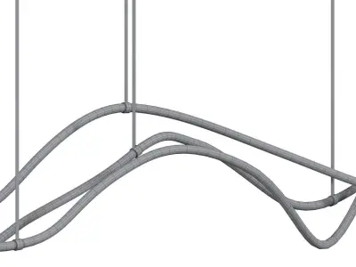 Line Art Geometry Chandelier 3D model