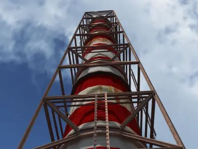 Chimney Low Poly 3d Model3 Low-poly 3D model