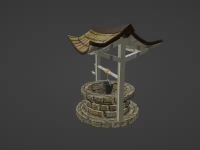 Stylized Water Well  Low-poly 3D model