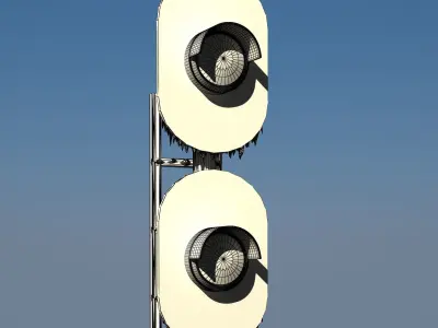 Traffic Light Snow 3D model