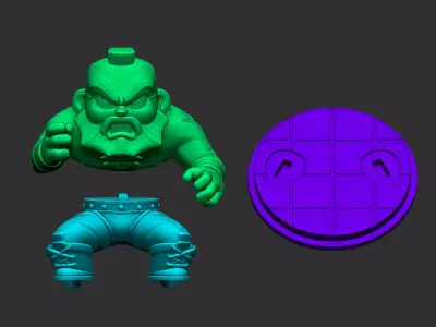 ZANGIEF- STREET FIGHTER - chibi 3D print model
