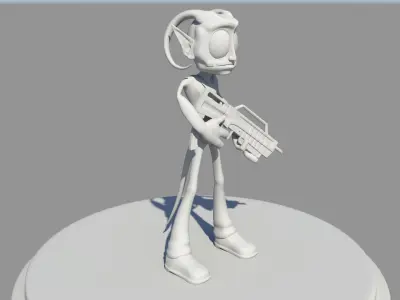 Nucleon Cartoon Alien 3D model