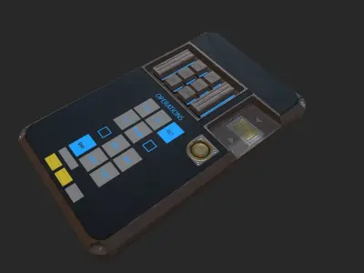 Sci-Fi intercom Low-poly 3D model