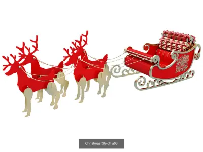  Christmas Kiosk Gift boxes  Items G10 3D Model Pack