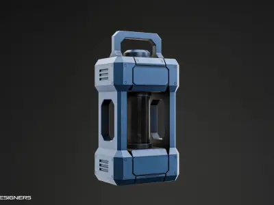 Sci-Fi Lantern - Sci-Fi Lamp Low-poly 3D model