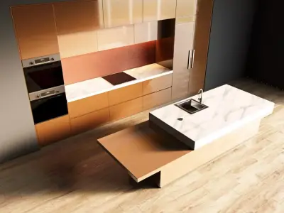 85-Kitchen1 glossy 8 3D model