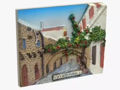 Rhodes Greece Magnet Souvenir 3D print model