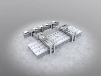 EDDH Hangar 3A Low-poly 3D model