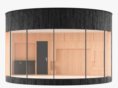 Outdoor Cylindrical Cabin 3D model