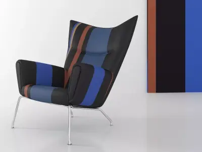CH445 Wing Chair 3D model