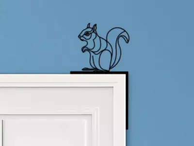 Squirrel Door Corner Decor 3D print model