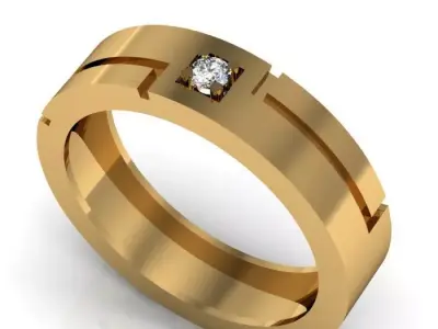 men ring for diamond 3D print model