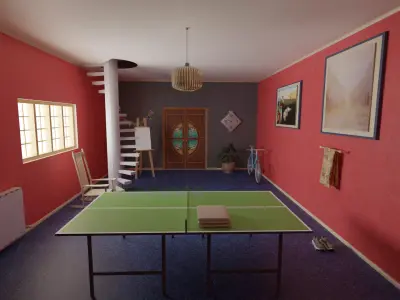 Entrance hall Low-poly 3D model