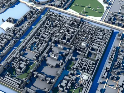 Beijing Cityscape Part of Central Beijing 3D model