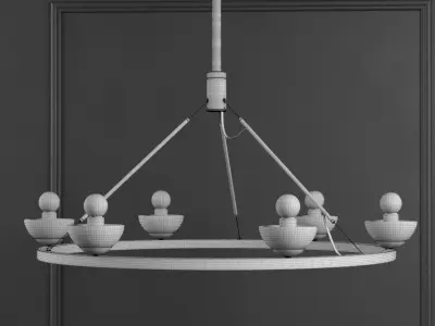 Roseland Ceiling Fixture 01 3D model