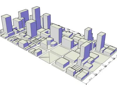 Low-Poly Modular City Low-poly 3D model