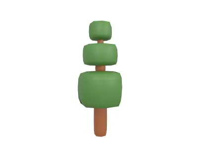 Cartoon Tree v13 002 Low-poly 3D model