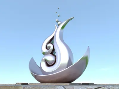 statue sculptures bronze street urban environment city 3D model get