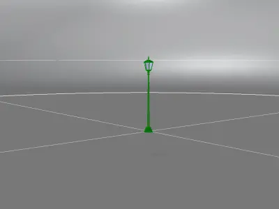 Park lamp 02 3D model