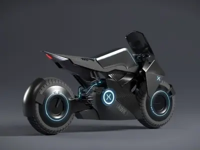 HAWKX MOTORBIKE SCI FI 3D model