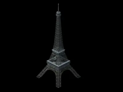 Different dimension - Eiffel Tower 01 3D model