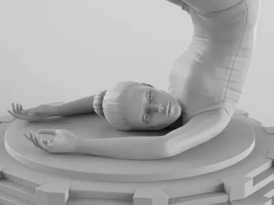 Cyber Girl printable figurine 3D print model