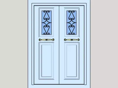 Colonial Door 3D model