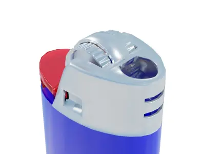 Lighter cigarette Low-poly 3D model