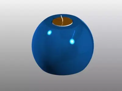 Candle Holder with candle 3D print model