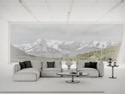 Sofa in empty space 3D model