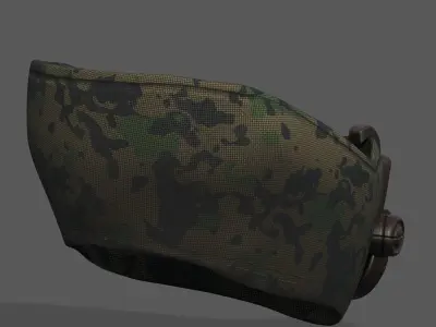 Gas mask respirator scifi futuristic 3d  Low-poly 3D model