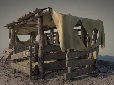 Survival Tent v4 3D model