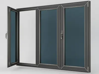 Plastic casement window 05 3D model