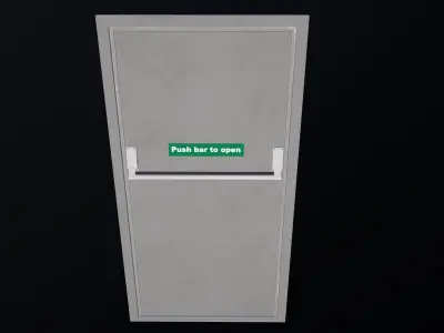 Push Bar Open Door Low-poly 3D model