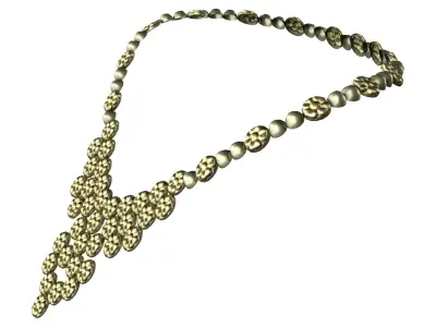 Oriental Necklace Low-poly 3D model