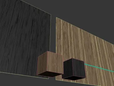 Wood wall with wall light Texture