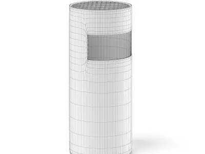 Metal Recycle Bin 3D Model 3D model