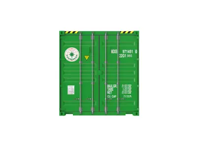 Evergreen transport 20ft container 3D model