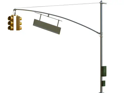 Traffic Light 05 Low-poly 3D model