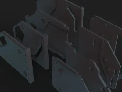 scifi doors mini pack hard surface  3D model