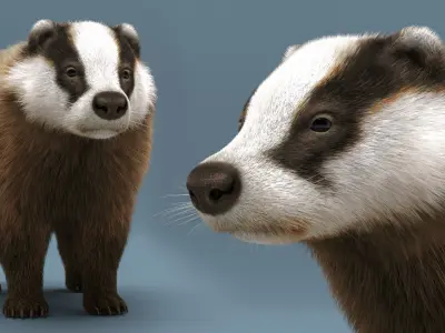  Badger Brown Fur 