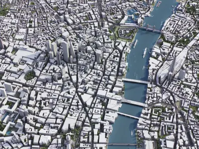 London Low-poly 3D model