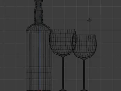 Some light weight Galssware Free low-poly 3D model